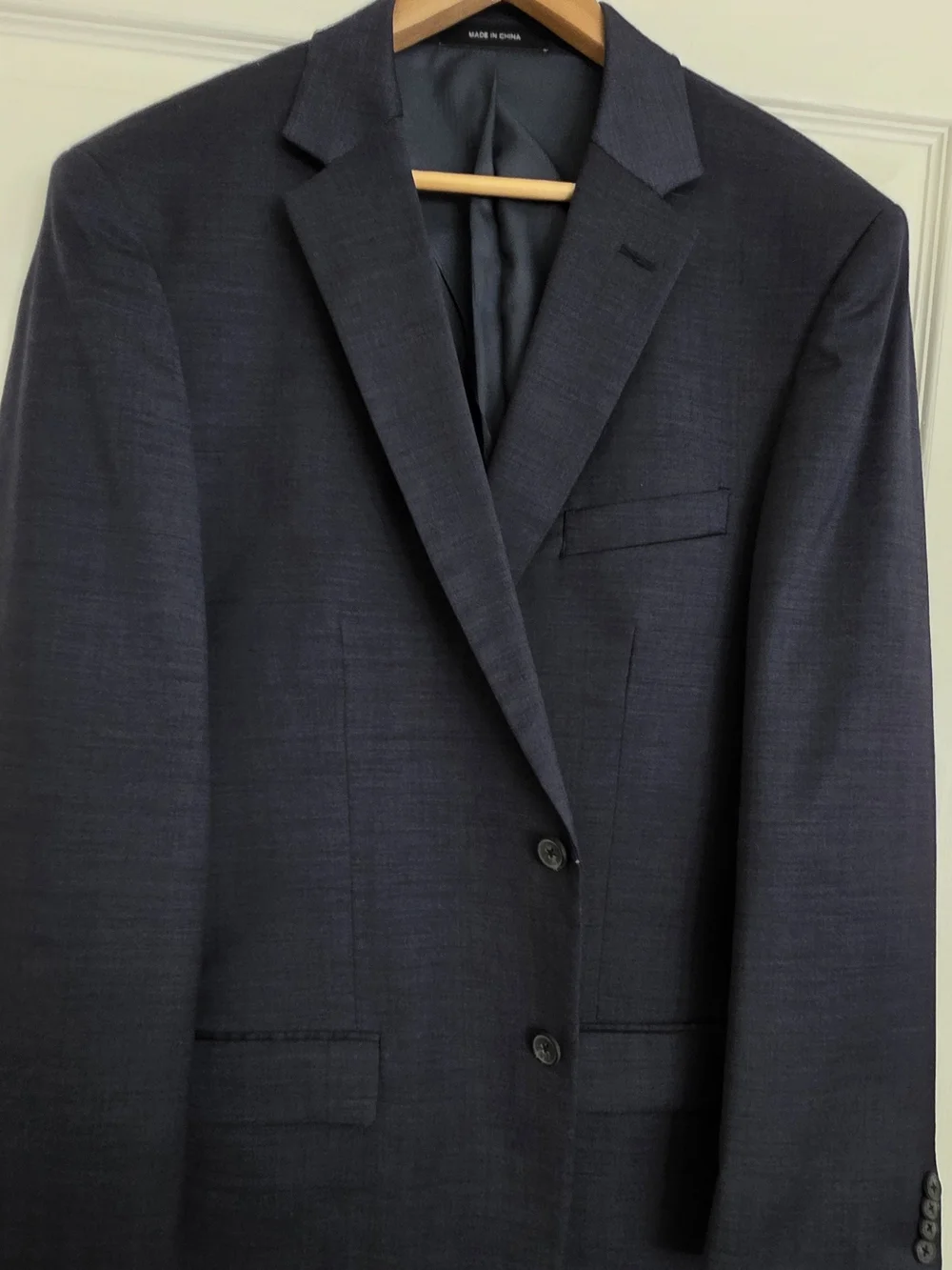 Men's Navy Blazer - Classic Single-Breasted Suit Jacket